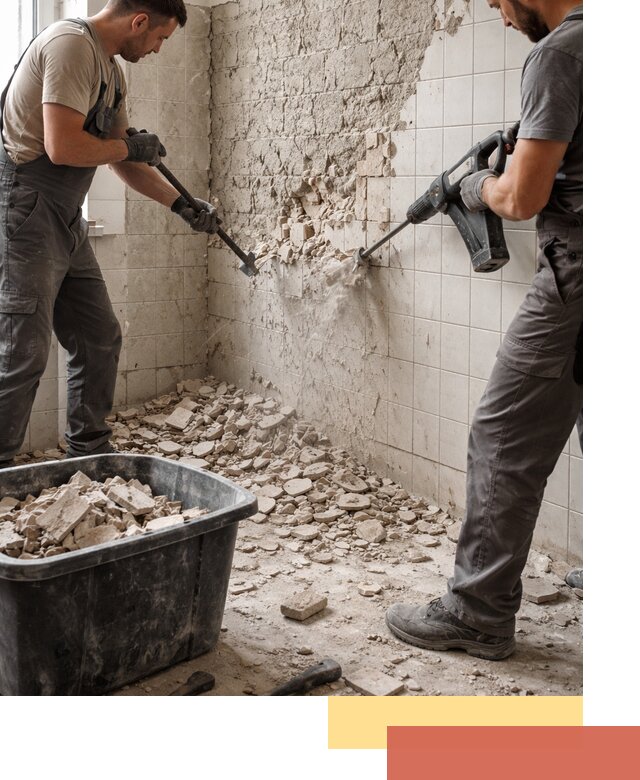 Демонтаж плитки со стен в Великом Устюге быстро и аккуратно