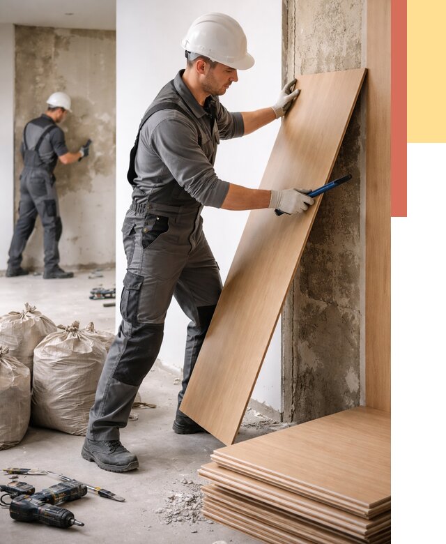 Демонтаж стеновых панелей в Великом Устюге от 3563 руб. за м² быстро и недорого | ОТДЕЛОЧНИК-Влс