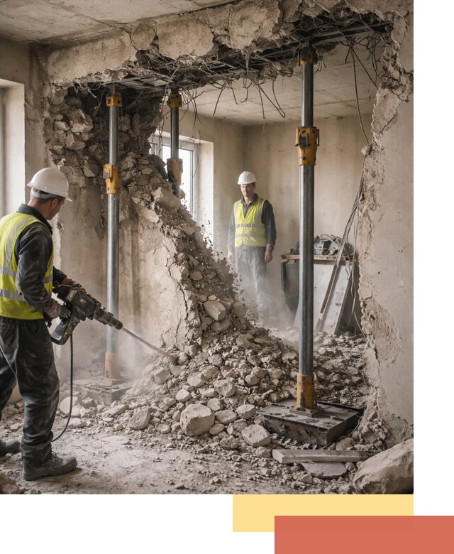 Снос несущих стен в Великом Устюге с гарантией безопасности и качества