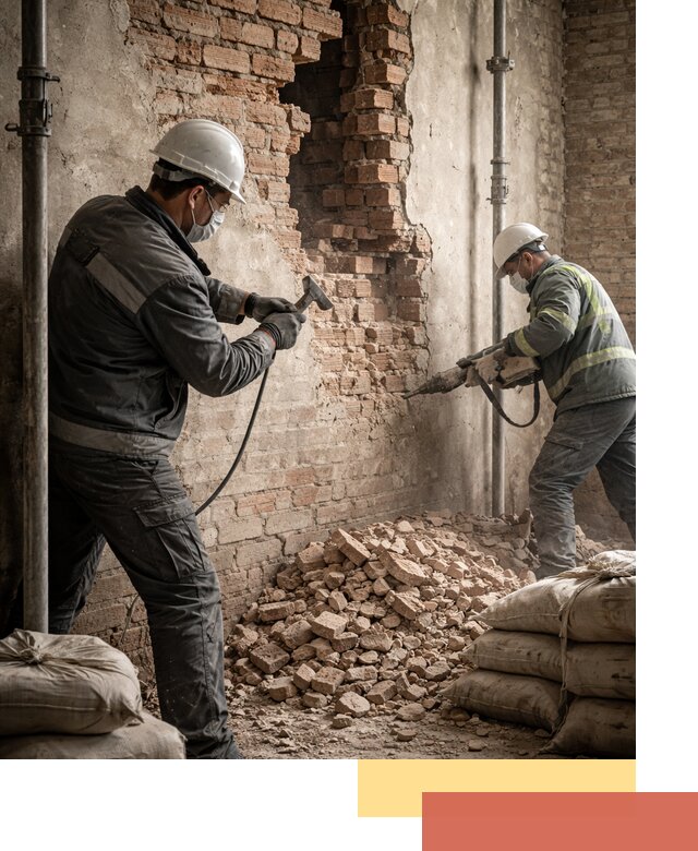 Демонтаж кирпичных стен в Великом Устюге быстро и безопасно