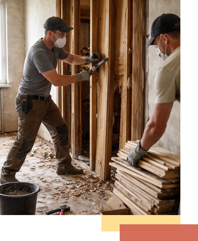 Демонтаж деревянных перегородок в Великом Устюге быстро и аккуратно