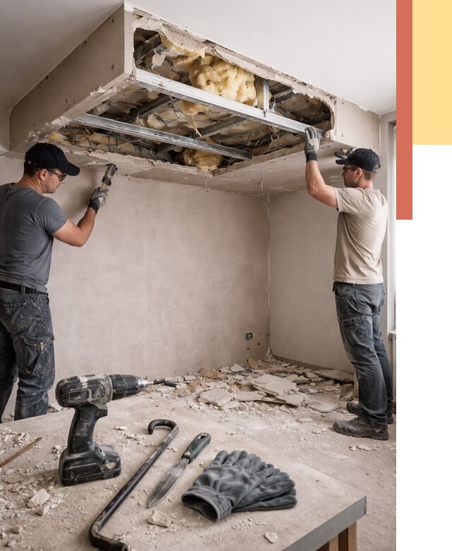 Демонтаж короба из гипсокартона в Великом Устюге от 1547 руб. — быстро и недорого | ОТДЕЛОЧНИК-Влс