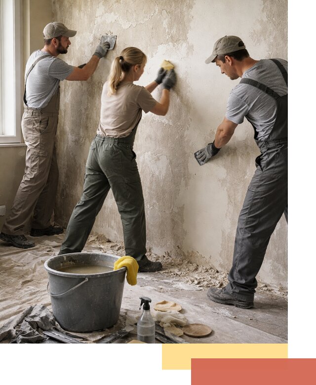 Очистка стен от клея и грунтовки в Великом Устюге качественно и быстро