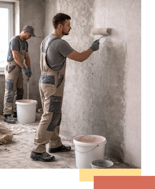 Нанесение бетоноконтакта на стены в Великом Устюге для последующей отделки