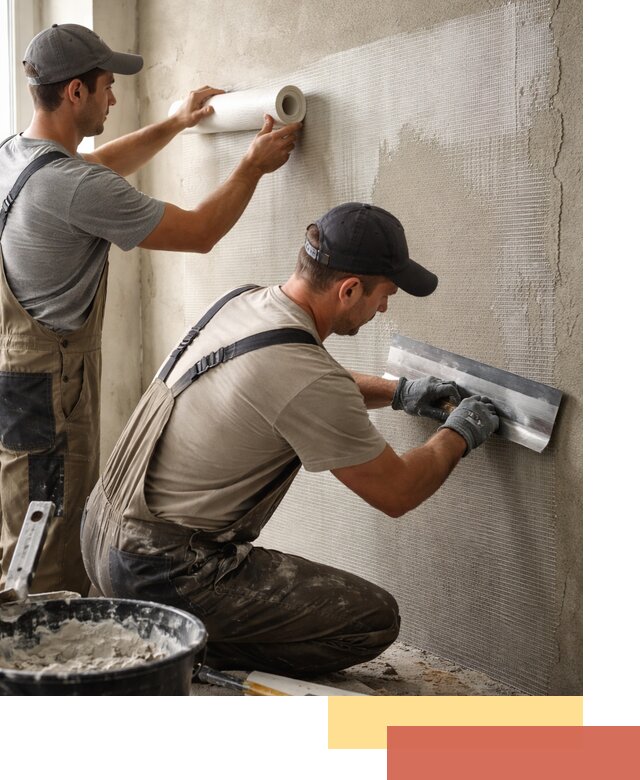 Армирование стен стеклосеткой в Великом Устюге для прочной отделки