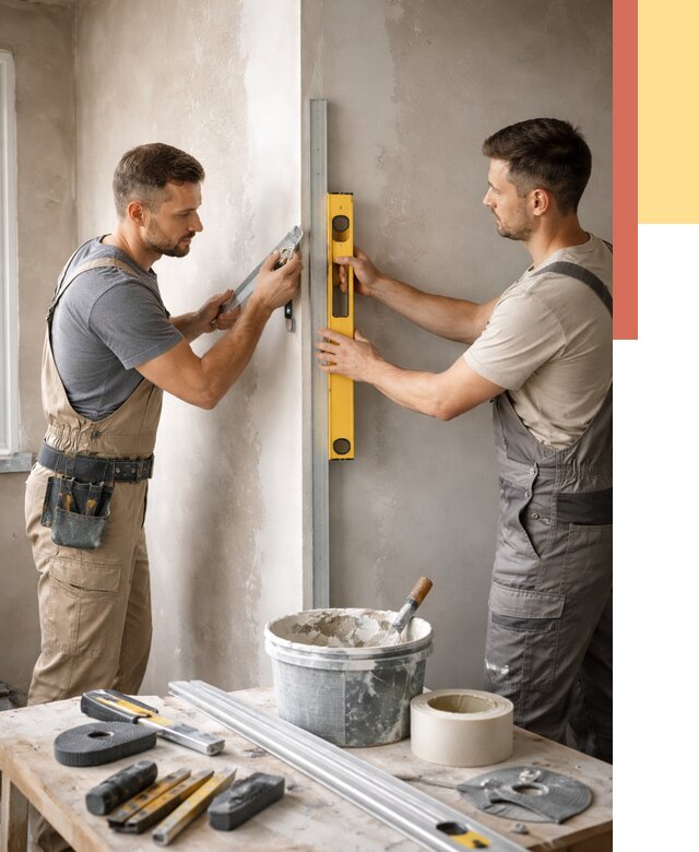 Выведение углов стен в Великом Устюге от 1883 руб. быстро и недорого | ОТДЕЛОЧНИК-Влс