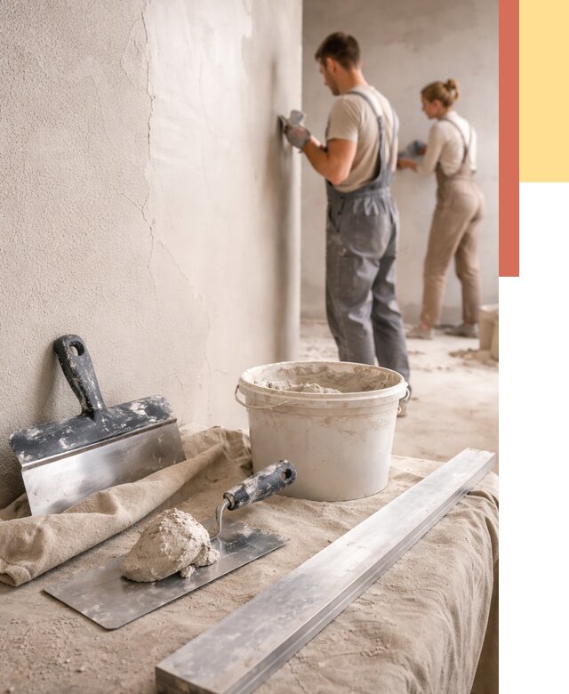 Штукатурка стен гипсовая в Великом Устюге от 4581 руб/м2 — быстро и недорого | ОТДЕЛОЧНИК-Влс