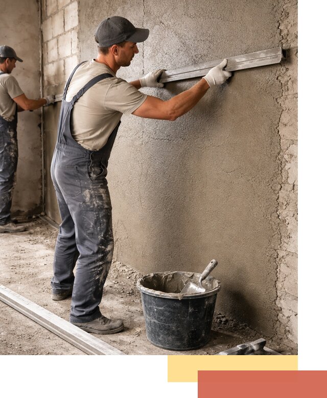 Штукатурка стен цементно-песчаная в Великом Устюге профессионально