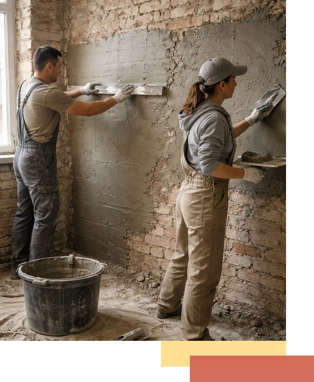 Штукатурка кирпичных стен в Великом Устюге — качественно и надежно