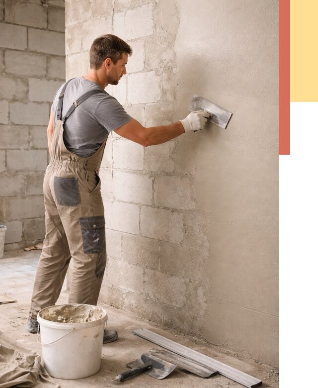 Штукатурка стен из газобетона в Великом Устюге от 2138 руб./м2 — быстро и недорого | ОТДЕЛОЧНИК-Влс