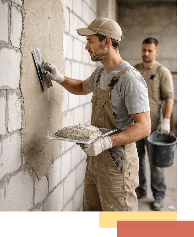 Штукатурка стен из газобетона в Великом Устюге под ключ