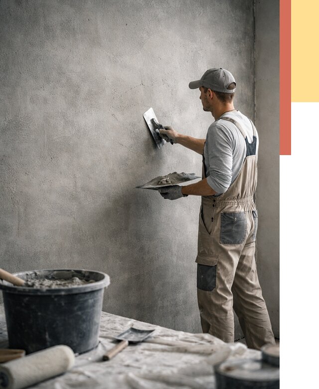 Декоративная штукатурка под бетон в Великом Устюге от 2545 руб./м² — нанесение под ключ | ОТДЕЛОЧНИК-Влс