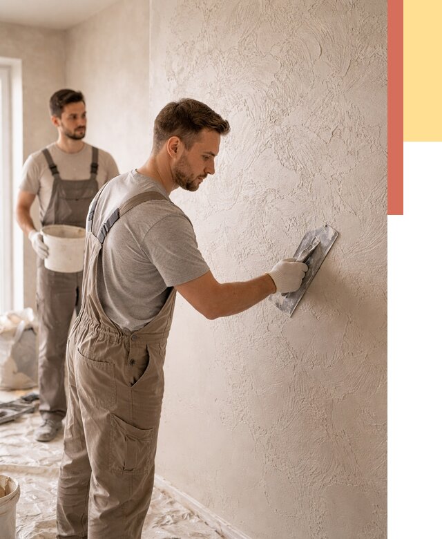 Фактурная штукатурка стен в Великом Устюге от 4275 руб./м² — заказать под ключ | ОТДЕЛОЧНИК-Влс