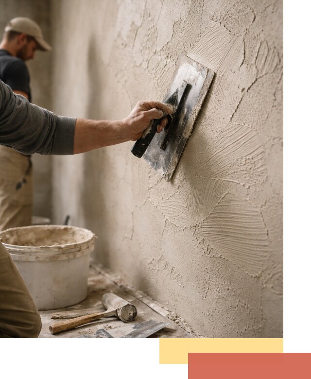 Фактурная штукатурка стен в Великом Устюге — монтаж, отделка, реставрация