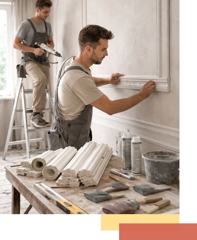 Монтаж лепнины на стены в Великом Устюге профессионально и качественно