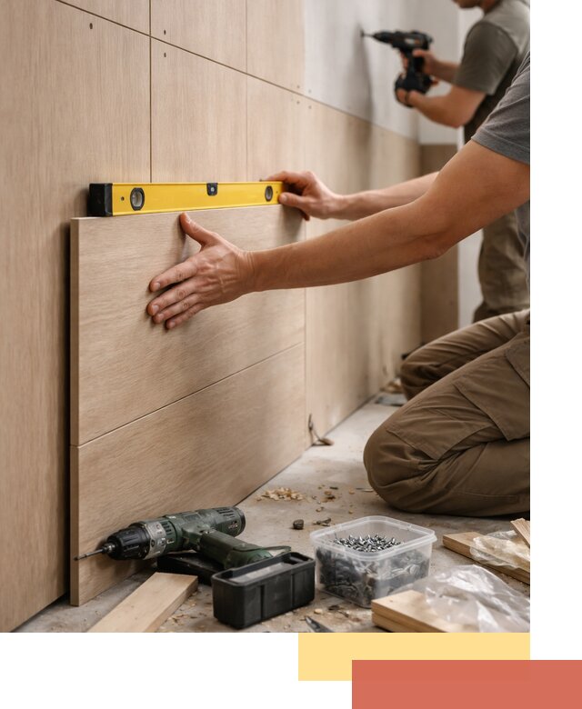 Профессиональный монтаж МДФ панелей на стены в Великом Устюге