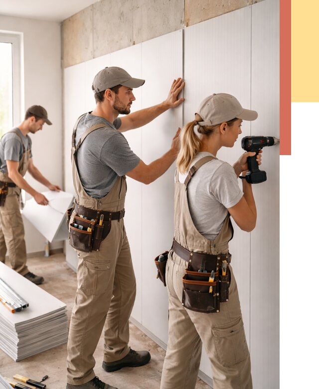 Монтаж ПВХ панелей на стены в Великом Устюге от 458 руб/м2 — быстро и недорого | ОТДЕЛОЧНИК-Влс