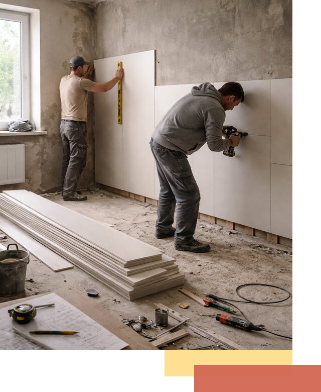 Монтаж ПВХ панелей на стены в Великом Устюге качественно и быстро