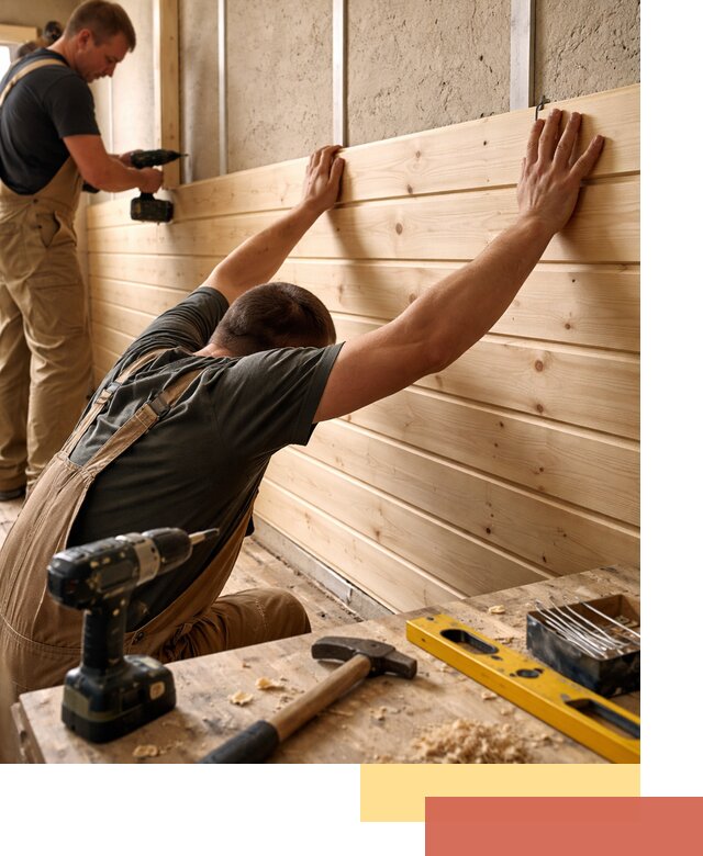 Монтаж деревянной вагонки на стены в Великом Устюге быстро и качественно