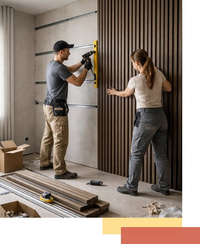 Монтаж реечных панелей на стены в Великом Устюге