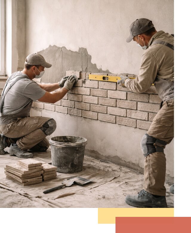 Монтаж декоративного кирпича профессионально в Великом Устюге