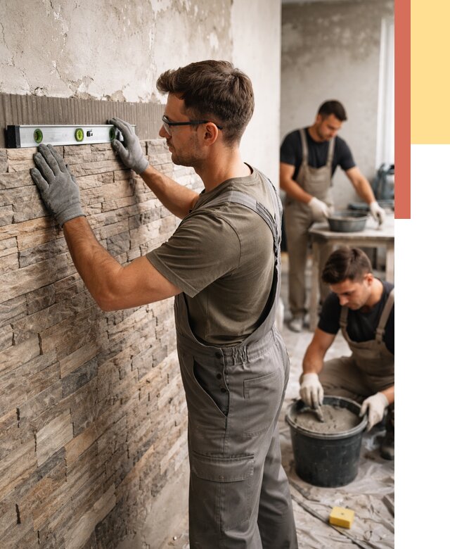 Монтаж искусственного камня в Великом Устюге от 4581 руб. под ключ | ОТДЕЛОЧНИК-Влс