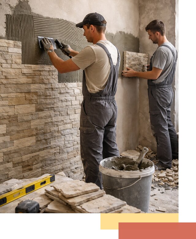 Монтаж искусственного камня в Великом Устюге — облицовка стен и фасадов