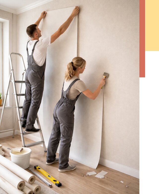 Поклейка флизелиновых обоев в Великом Устюге от 6107 руб. | Быстро и недорого — ОТДЕЛОЧНИК-Влс