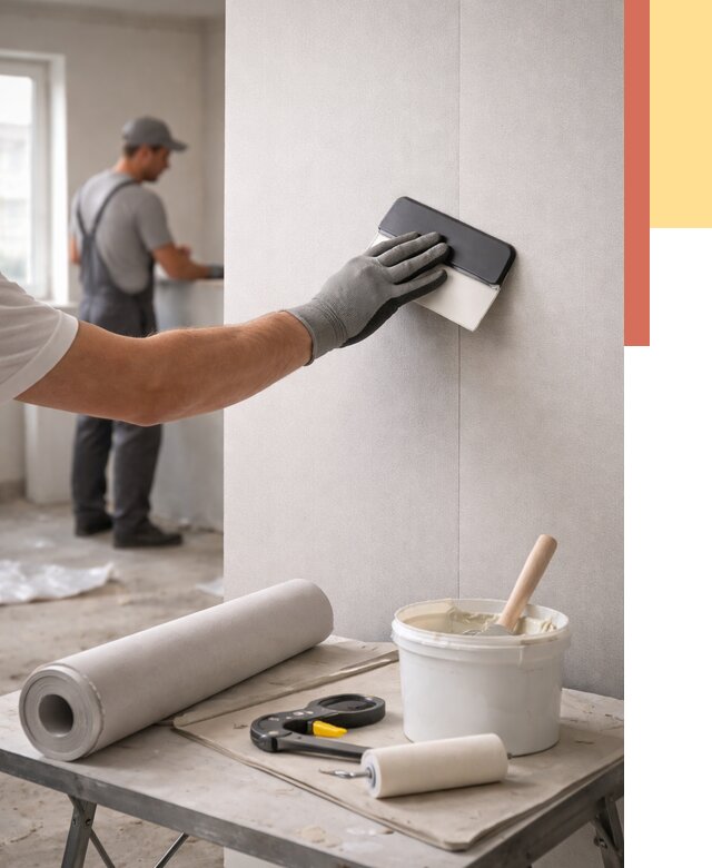 Поклейка обоев под покраску в Великом Устюге от 3563 руб. за м2 | ОТДЕЛОЧНИК-Влс