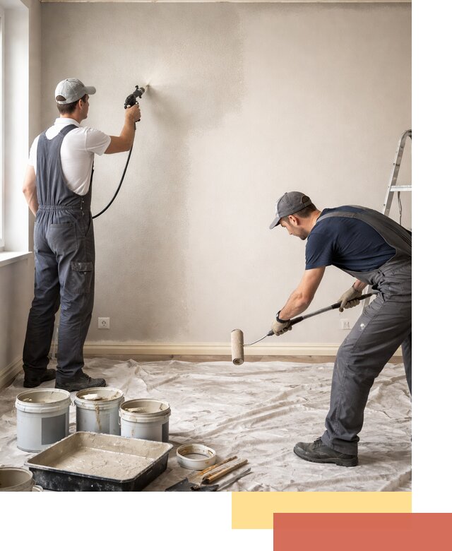 Покраска стен моющейся краской и защита поверхностей в Великом Устюге