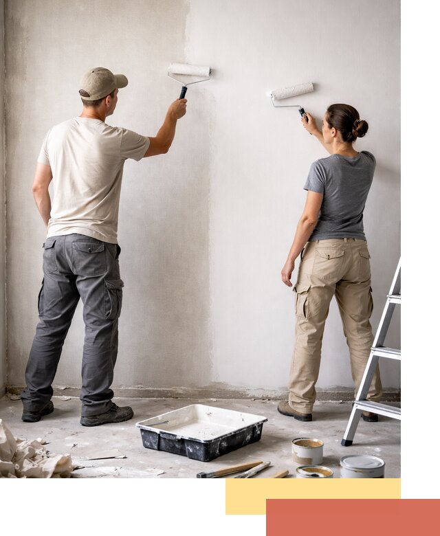 Окраска стен по стеклохолсту в Великом Устюге качественно и долговечно