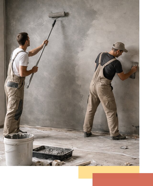 Покраска стен под бетон в Великом Устюге профессионально и недорого