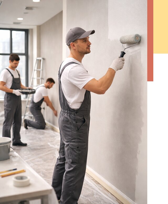 Покраска стен в офисе в Великом Устюге от 8652 руб. — быстро и недорого | ОТДЕЛОЧНИК-Влс