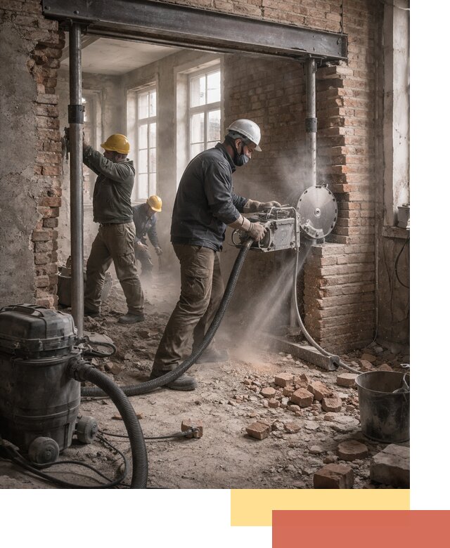 Прорезка проема в стене под дверной или оконный проем в Великом Устюге