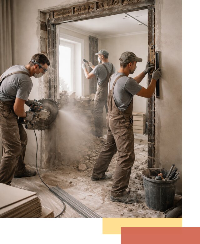 Расширение дверного проема под установку новой двери в Великом Устюге