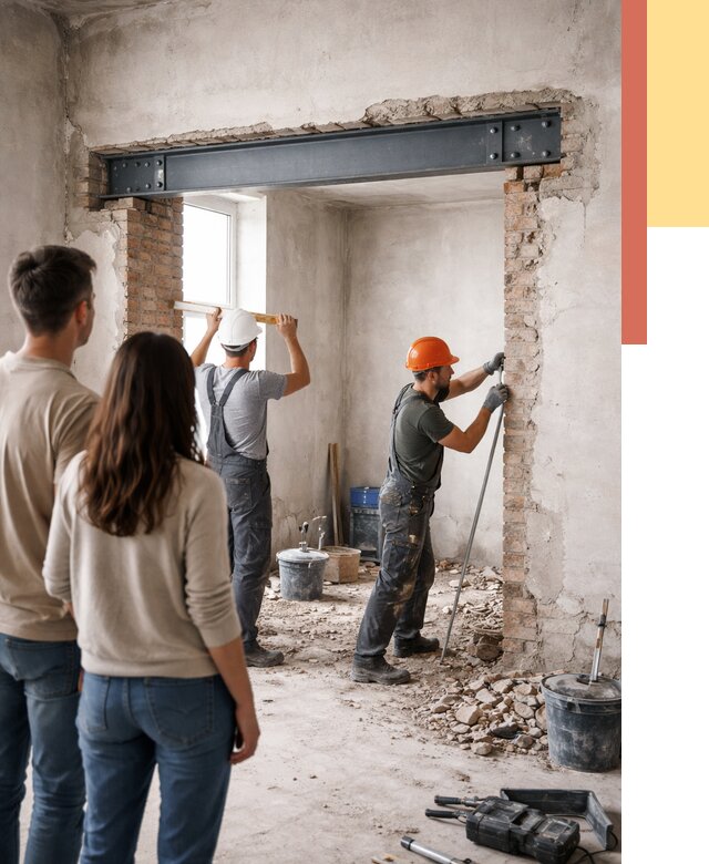 Усиление проема в стене в Великом Устюге от 9670 руб. — усиление дверного проема металлоконструкцией | ОТДЕЛОЧНИК-Влс