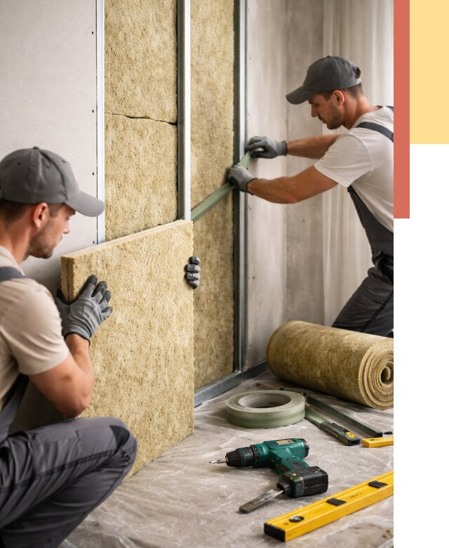 Шумоизоляция стен в Великом Устюге под ключ от 1883 руб. | ОТДЕЛОЧНИК-Влс