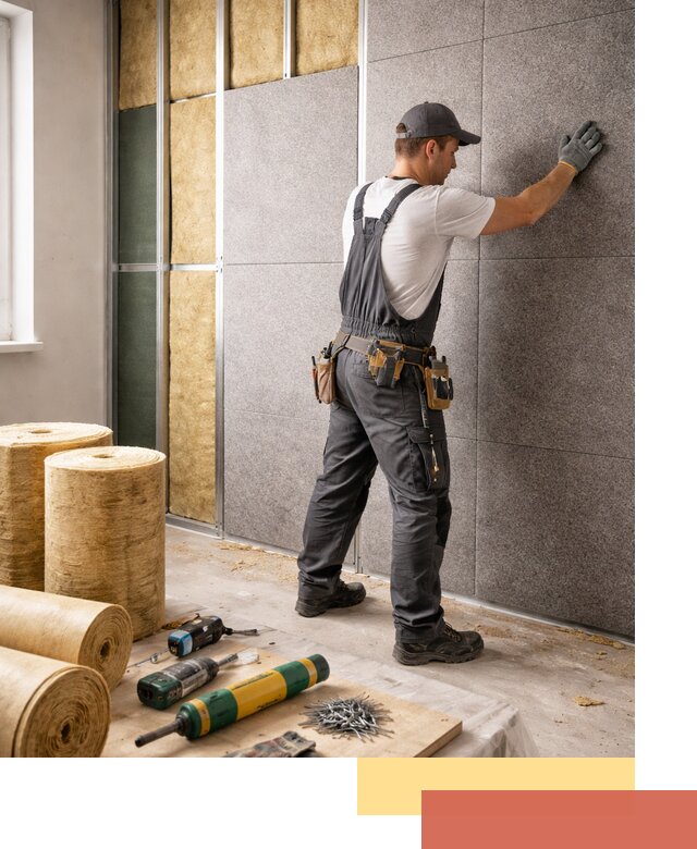 Профессиональная шумоизоляция стен в Великом Устюге для квартиры и офиса