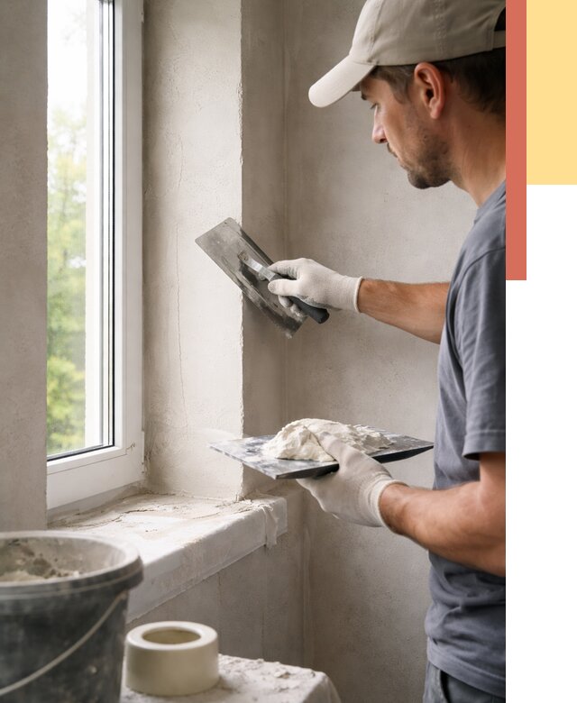 Штукатурка откосов в Великом Устюге от 4581 руб/м² — услуги и выравнивание под ключ | ОТДЕЛОЧНИК-Влс