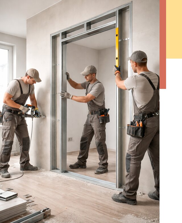 Устройство дверного проема в перегородке в Великом Устюге от 4581 руб. под ключ | ОТДЕЛОЧНИК-Влс