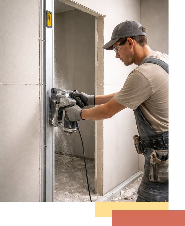 Устройство дверного проема в перегородке в Великом Устюге