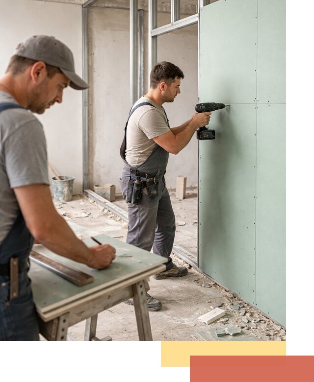 Перегородки из влагостойкого гипсокартона под ключ в Великом Устюге