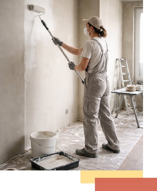 Покраска перегородок из гипсокартона в Великом Устюге качественно и недорого