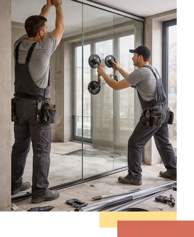 Цельностеклянные перегородки под ключ в Великом Устюге