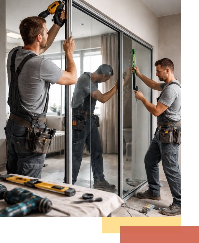 Каркасные стеклянные перегородки под ключ в Великом Устюге