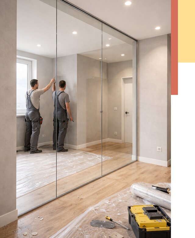 Безрамные стеклянные перегородки в Великом Устюге — монтаж от 9670 руб. | ОТДЕЛОЧНИК-Влс