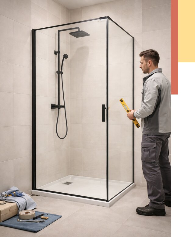 Стеклянные перегородки для душа в Великом Устюге от 12724 руб. | Монтаж под ключ — ОТДЕЛОЧНИК-Влс