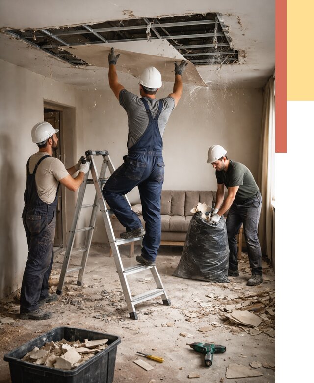 Демонтаж гипсокартонного потолка в Великом Устюге от 428 руб. за м2 — ОТДЕЛОЧНИК-Влс