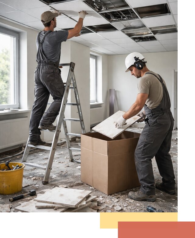 Демонтаж потолочной плитки в Великом Устюге быстро и аккуратно