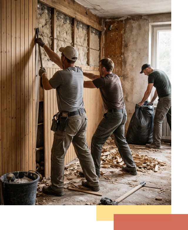 Демонтаж вагонки и вывоз материалов в Великом Устюге